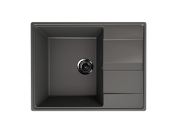 Кухонная мойка ULGRAN Quartz Prima 650 прямоугольная-09 Асфальт 500_191_3055793